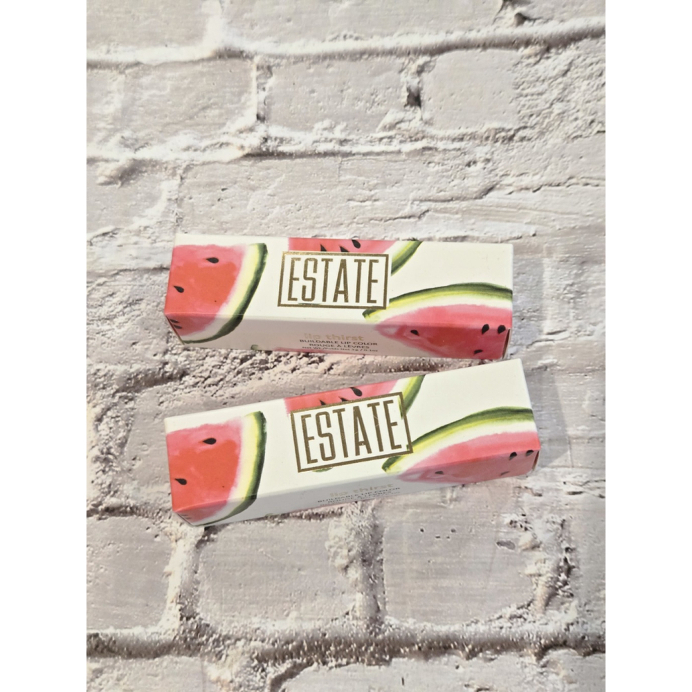 Estate Lip Thirst, NIB, Color: Pink Pony, Buildable Lip Color, Lot Of 2, .1 Oz